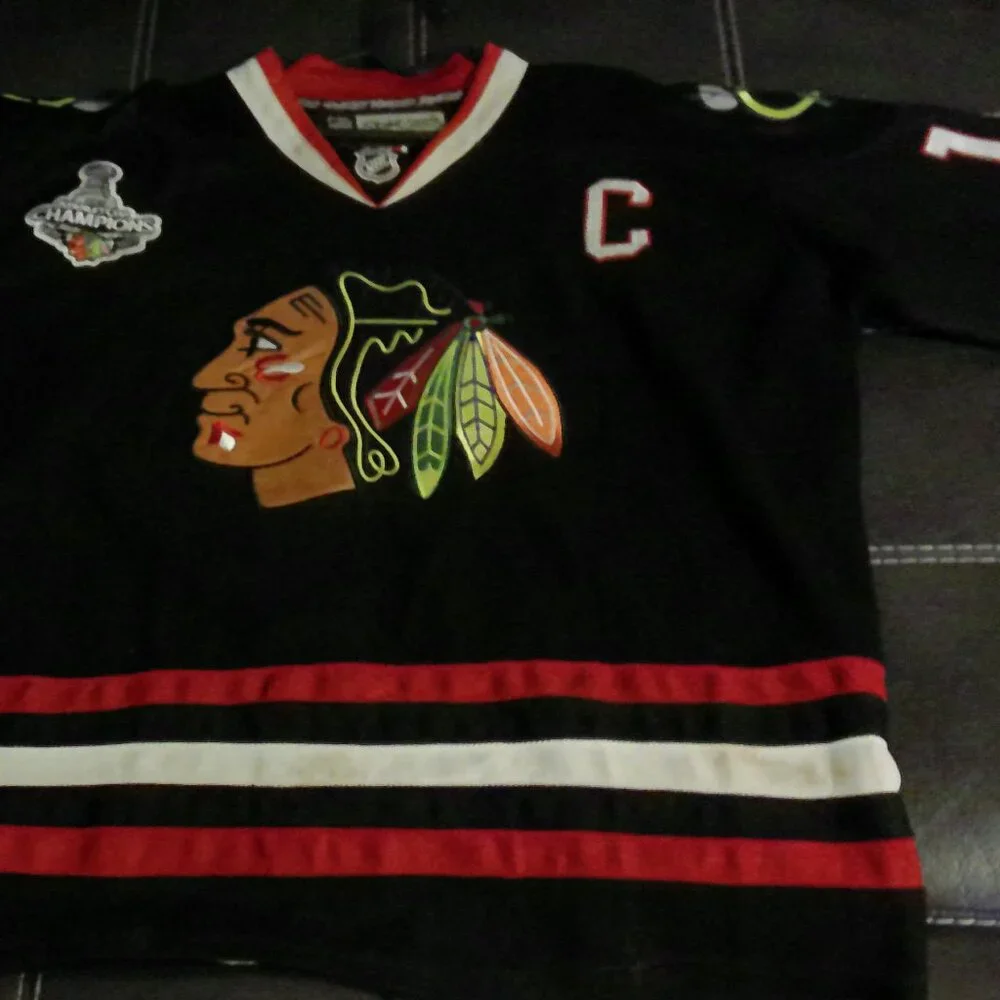 JONATHAN TOEWS CHICAGO BLACKHAWKS BLACK REEBOK PREMIER JERSEY XX-Large - Picture 3 of 14